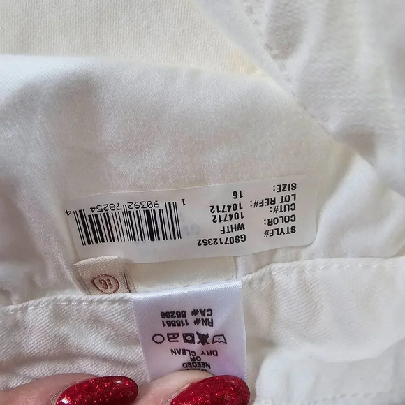 Jen7 by 7 For All Mankind Women's White High-Rise Slim-Fit Bootcut Jeans Size 16 - Picture 15 of 15